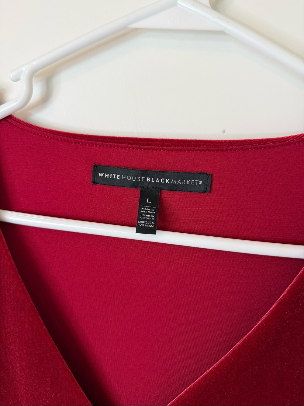 White House Black Market Red V-Neck Sleeveless Tank - Picture 2 of 4